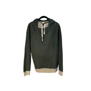 Jack threads men’s green and gray pull over hoodie, size medium